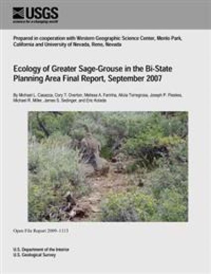 Ecology of Greater Sage-Grouse in the Bi-State Planning Area Final Report, September 2007