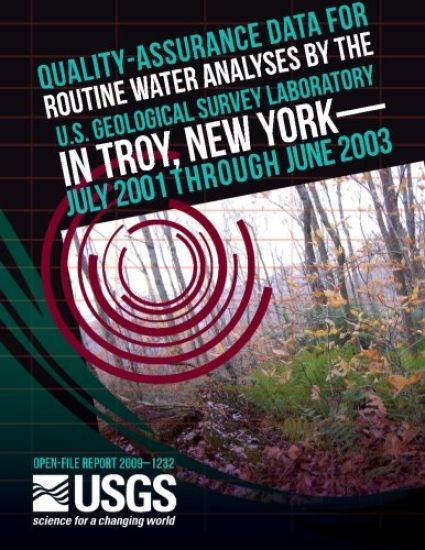 Quality-Assurance Data for Routine Water Analysis by the U.S. Geological Survey Laboratory in Troy, New York-July 2001 Through July 2003