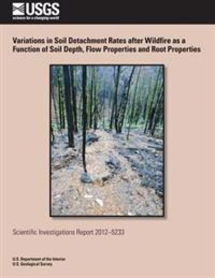 Variations in Soil Detachment Rates after Wildfire as a Function of Soil Depth, Flow Properties and Root Properties