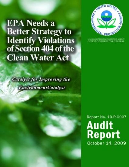 EPA Needs a Better Strategy to Identify Violations of Section 404 of the Clean Water Act