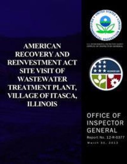 American Recovery and Reinvestment Act Site Visit of Wastewater Treatment Plant, Village of Itasca, Illinois