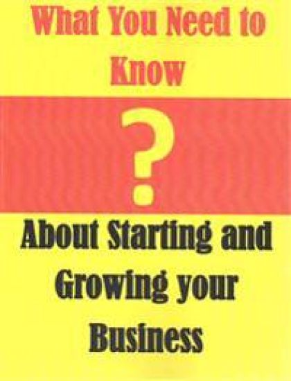 What You Need to Know: About Starting and Growing your Business
