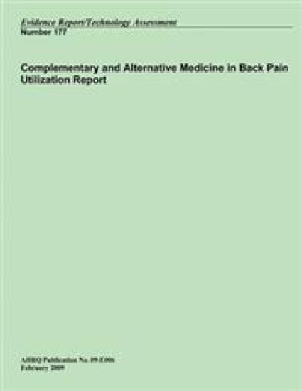Complementary and Alternative Medicine in Back Pain Utilization Report