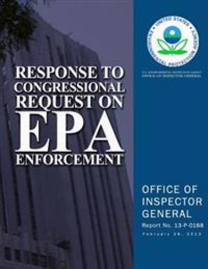 Response to Congressional Request on EPA Enforcement