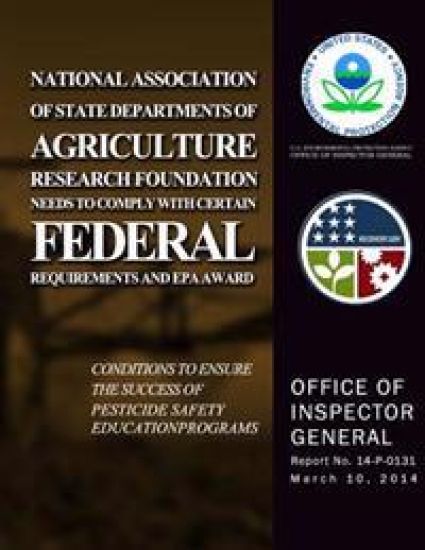 National Association of State Departments of Agriculture Research Foundation Needs to Comply With Certain Federal Requirements and EPA Award Condition
