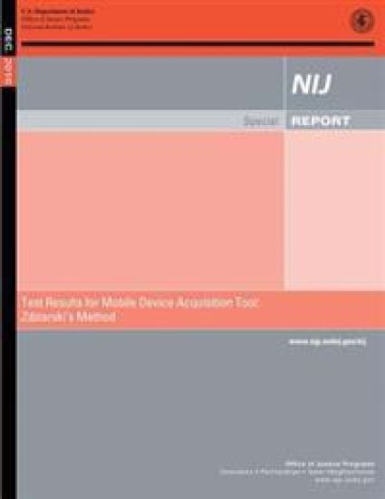 Test Results for Mobile Device Acquisition Tool: Zdziarski's Method