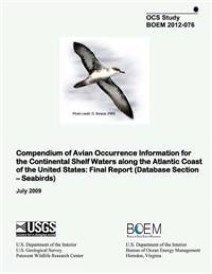 Compendium of Avian Occurance Information for the Continental Shelf Waters along the Atlantic Coast of the Untied States: Final Report (Database Secti