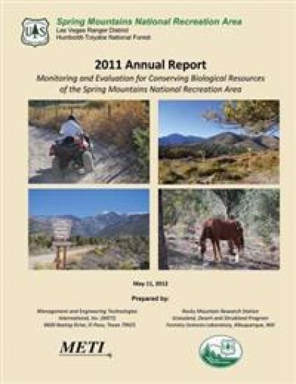 Spring Mountains National Recreation Area: 2011 Annual Report