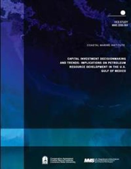 Capital Investment Decisionmaking and Trends: Implications on Petroleum Resource Development in the U.S. Gulf of Mexico