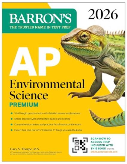 AP Environmental Science Premium, 2026: Prep Book With 5 Practice Tests + Comprehensive Review + Online Practice