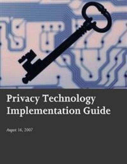 Privacy: Technology Implementation Guide – U. S. Department of Homeland Security, kirjan kansikuva