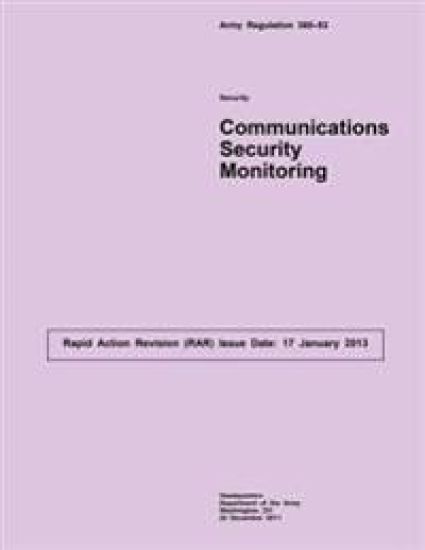 Army Regulation 380-53 Security Communications Security Monitoring