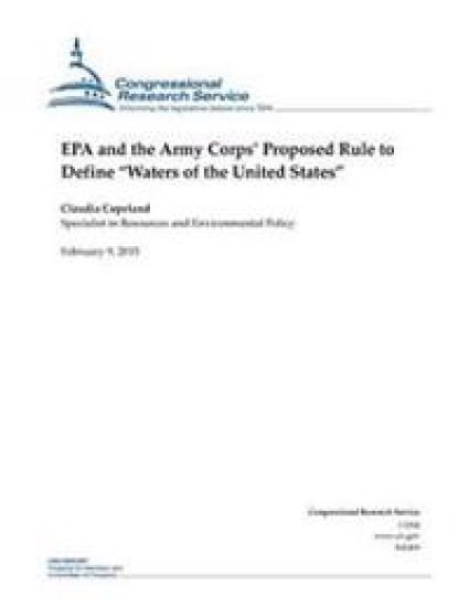 EPA and the Army Corps' Proposed Rule to Define "Waters of the United States" – Congressional Research Service, kirjan kansikuva