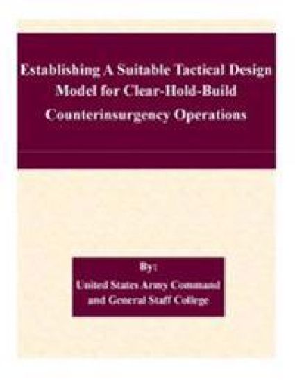 Establishing A Suitable Tactical Design Model for Clear-Hold-Build Counterinsurgency Operations