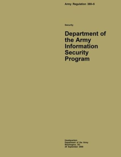 Department of the Army Information Security Program