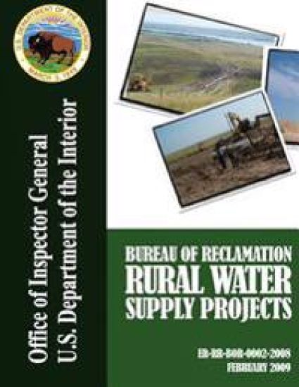 Program Assessment Rating Tool Progress Evaluation Bureau of Reclamation Rural Water Supply Projects – U. S. Department of the Interior, kirjan kansikuva