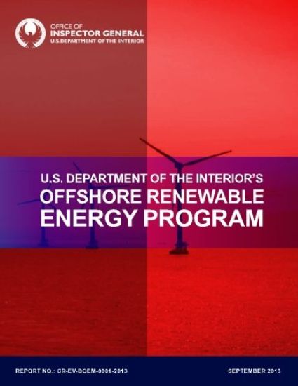 U.S. Department of the Interior's Offshore Renewable Energy Program