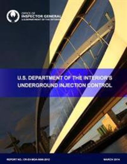 Underground Injection Control Activities – U. S. Department of the Interior, kirjan kansikuva