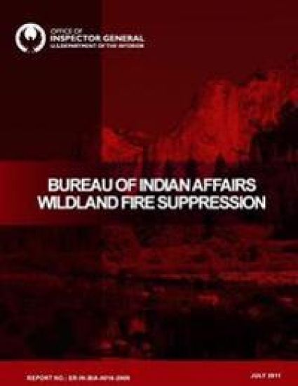 Bureau of Indian Affairs Wildland Fire Suppression – U. S. Department of the Interior, kirjan kansikuva