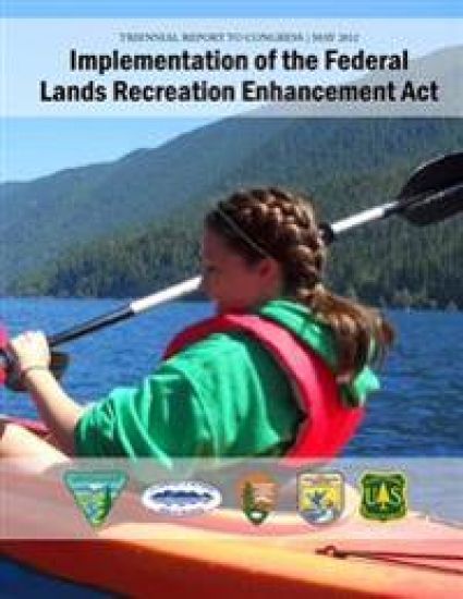 Implementation of the Federal Lands Recreation Enhancement Act – U. S. Department of the Interior, kirjan kansikuva