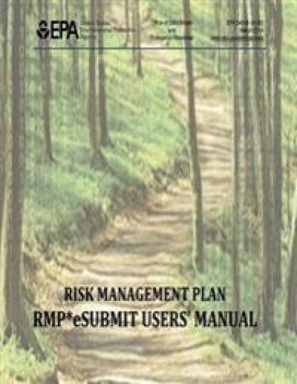 Risk Management Plan - RMP* eSubmit Users' Manual – U. S. Environmental Protection Agency, kirjan kansikuva