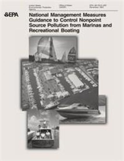 National Management Measures to Control Nonpoint Source Pollution from Marinas and Recreational Boating – U. S. Environmental Protection Agency, kirjan kansikuva