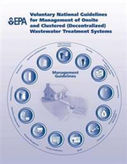 Voluntary National Guidelines for Management of Onsite and Clustered (Decentralized) Wastewater Treatment Systems – U. S. Environmental Protection Agency, kirjan kansikuva