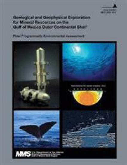 Geological and Geophysical Exploration for Mineral Resources on the Gulf of Mexico Outer Continental Shelf – U. S. Department of the Interior, kirjan kansikuva