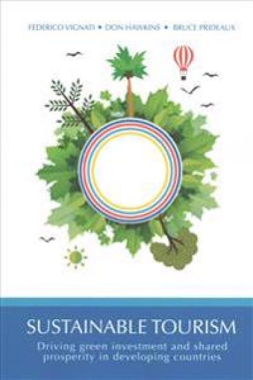 Sustainable Tourism: driving green investment and shared prosperity in developing countries. – Don Hawkins, kirjan kansikuva