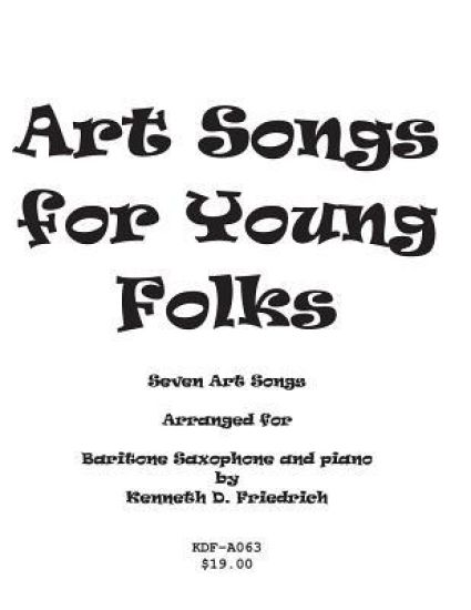 Art Songs for Young Folks - baritone saxophone and piano