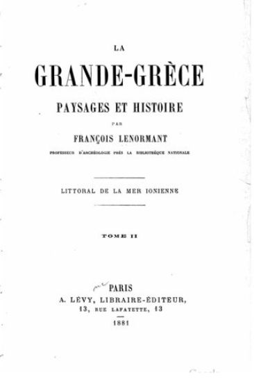 La grande-Grèce, paysages et histoire