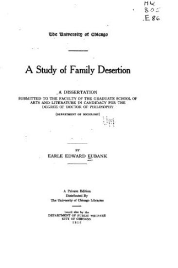 A Study of Family Desertion