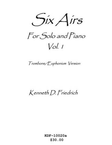 Six Airs for Solo and Piano, Vol. 1 - trombone/euphonium version