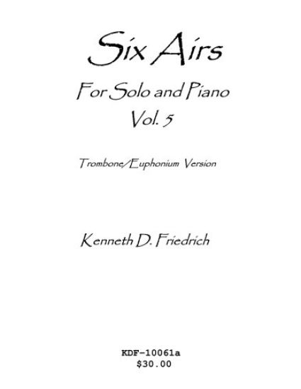 Six Airs for Solo and Piano, Vol. 5 - trombone/euphonium version