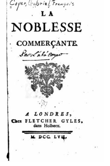 La noblesse commercante