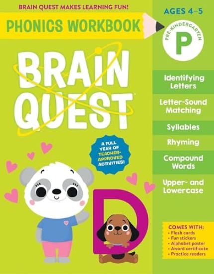 Brain Quest Phonics Workbook: Pre-Kindergarten