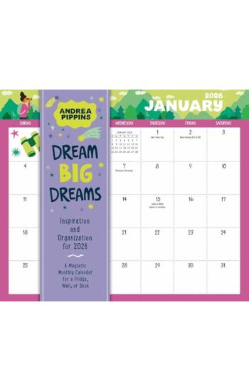 Dream Big Dreams Magnetic Wall Calendar 2026