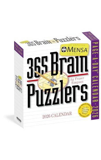 Mensa 365 Brain Puzzlers Page-A-Day(r) Calendar 2026: Word Puzzles, Logic Challenges, Number Problems, and More
