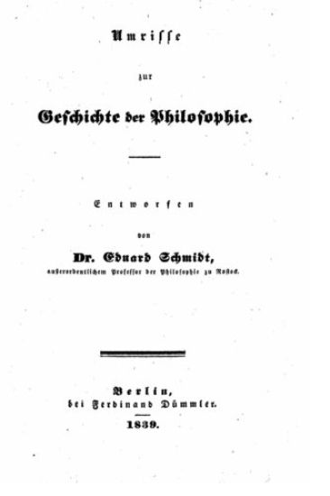 Umrisse zur geschicht der philosophie