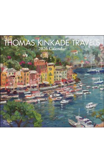 Thomas Kinkade Travels 2026 Deluxe Wall Calendar