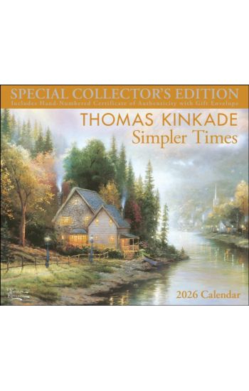 Thomas Kinkade Special Collector's Edition 2026 Deluxe Wall Calendar with Print