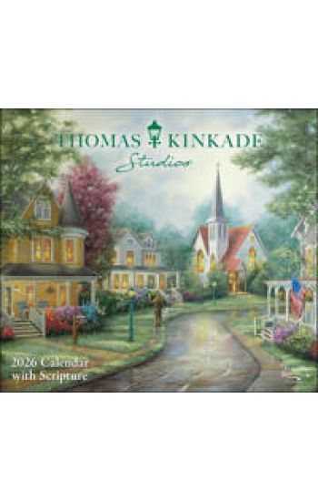 Thomas Kinkade Studios 2026 Deluxe Wall Calendar with Scripture