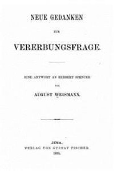 Neue Gedanken zur Vererbungsfrage eine Antwort an Herbert Spencer