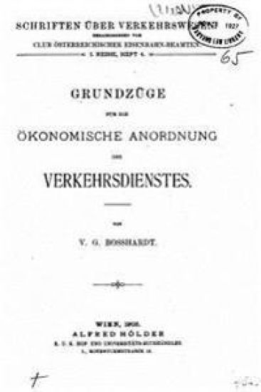 Grundzüge für die ökonomische Anordnung des Verkehrsdienstes