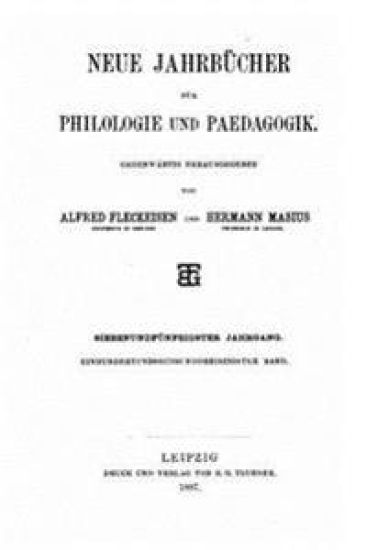 Neue Jahrbücher für Philologie und Paedogogik