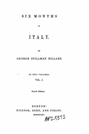 Six Months in Italy - Vol. I