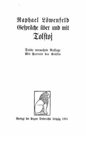 Gespräche über und mit Tolstoj