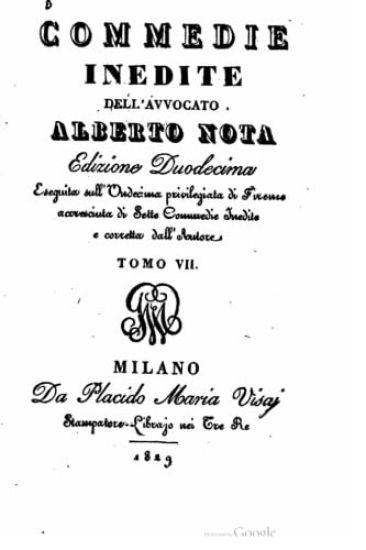 Commedie edite ed inedite, Tomo 7