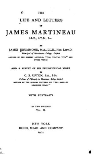 The Life and Letters of James Martineau