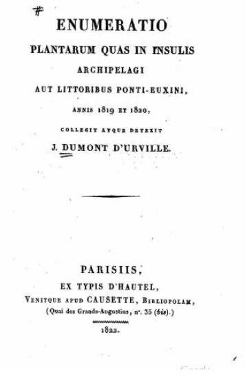 Enumeratio Plantarum Quas in Insulis Archipelagi Aut Littoribus Ponti-Euxini